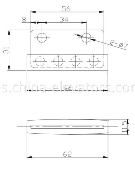 Corredera de puerta para ascensores LG Sigma Door Slider for LG Sigma Elevators